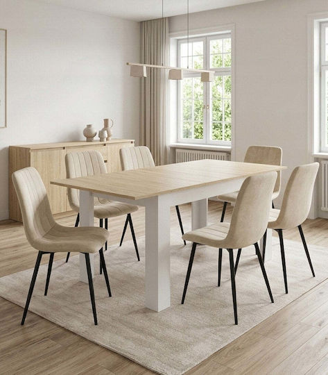 Masă Extensibilă Pentru Sala De Mese Din Lemn Sonoma 160(+40)x80x75cm