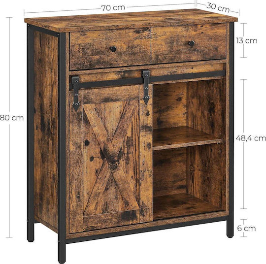 Kommode Schlafzimmer Holz Braune 70x30x80cm