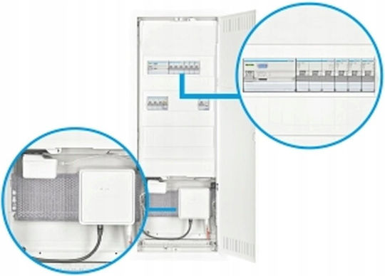 Hager Wall Mounted Electrical Panel, 4 Rows, 12 Elements W640xH305xD96.5mm