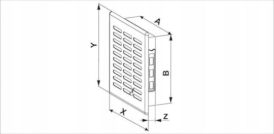 Awenta Vent Louver 11x14cm Square