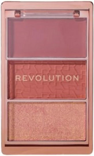 Revolution Beauty Blush Icon Παλέτα με Ρουζ Rose Blush 9.8gr