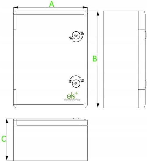 ELS Elektrotechnika Wall Mounted Cabinet Fuse Box Waterproof H700xW500xD260mm