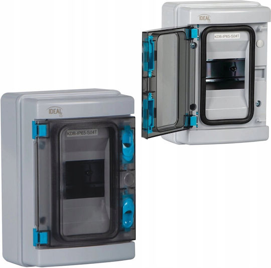 Kanlux Wall Mounted Waterproof Fuse Box 1 Row 4 Elements