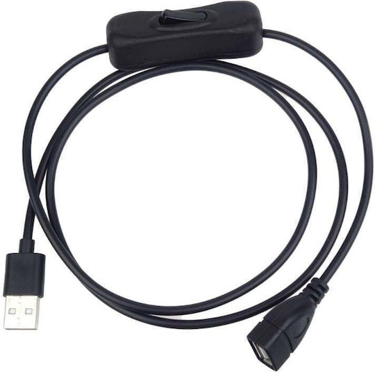 PremiumCord USB 2.0 Cable USB-A male - USB-A female Μαύρο 1m