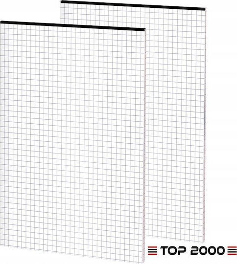 Top-2000 Notizblock A5 50 Blätter Quadrat Weiß