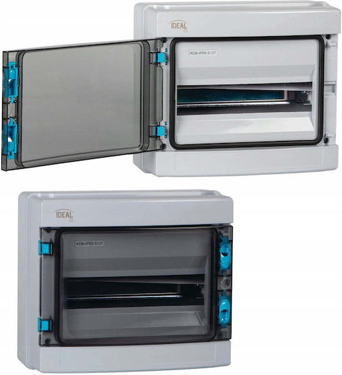 Kanlux Wall Mounted Waterproof Fuse Box 1 Row 12 Elements