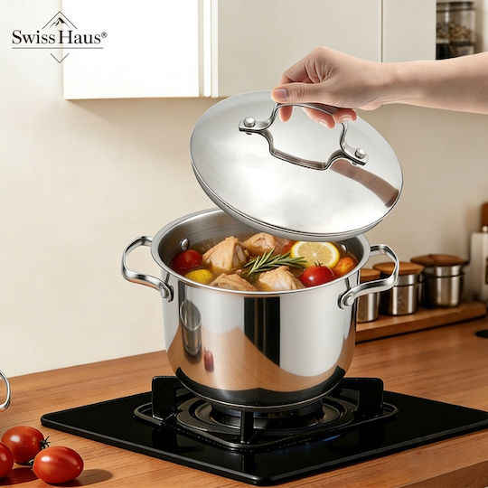 Swiss Haus Stainless Steel Shallow Steamer Pot 8lt / 22cm