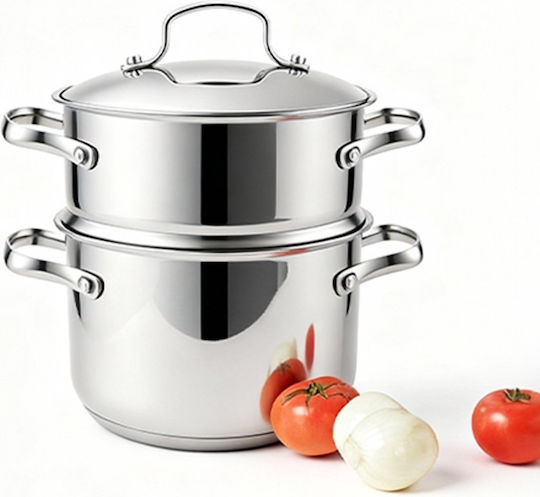 Swiss Haus Stainless Steel Shallow Steamer Pot 6lt / 20cm