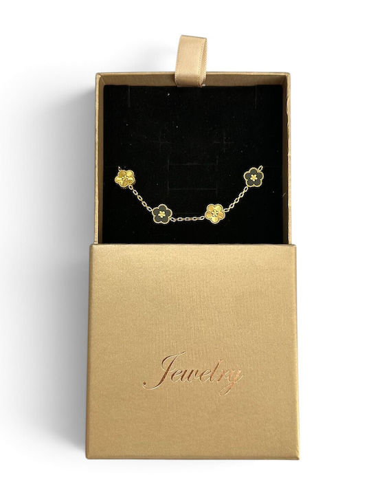 Flower Damen Armband Kette mit Blumenmuster aus Stahl