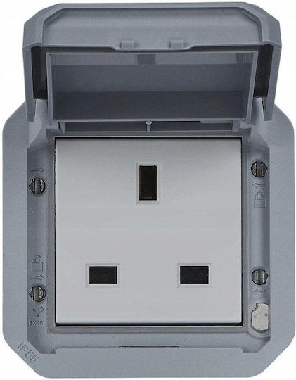 Legrand Plexo Einzeln Steckdose Wasserdicht Grau