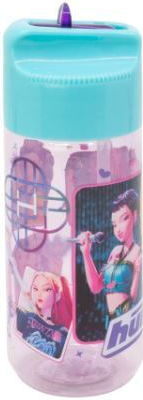 Stor Stor Kunststoff Kinder Trinkflasche K-Pop-Dämonenjäger mit Stroh Mehrfarbig 430ml