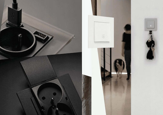 Kontakt-Simon Single Walled Power Socket Gold