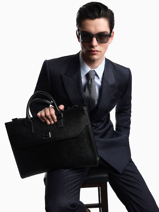 Leather Men's Briefcase Black
