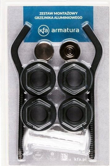 Kfa Zentralheizung Zubehör Set 878-200-81 Abdeckungen Haken Schwarz Aluminium