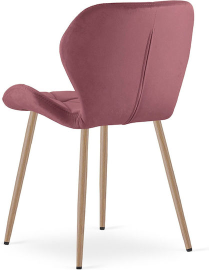 Mango Velvet Dining Chairs Dark Pink 2 Pieces 61x52x41cm