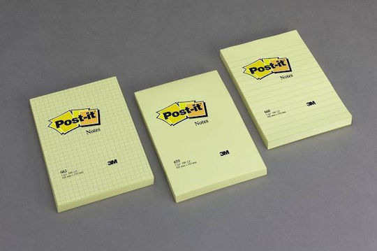 Post-it Bilețele Autocolante de Notițe în Cub de 90 Foi Galbene 7.6x12.7cm Set 12 Bucăți