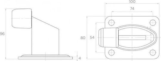 Psg Gate Protector 60.038 Stop Sliding And Swing Doors Tile