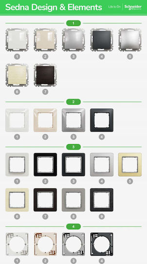 Schneider Electric Μονή Χωνευτή Πρίζα Ρεύματος Λευκή