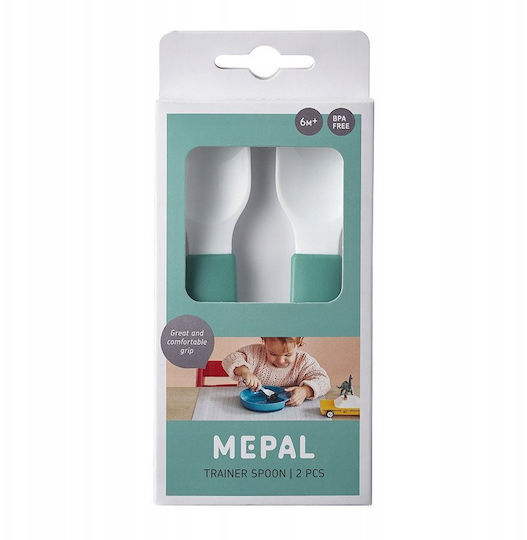 Mepal Set Pentru Bebeluşi Cu Linguri Din Plastic Bej 2 Bucăţi