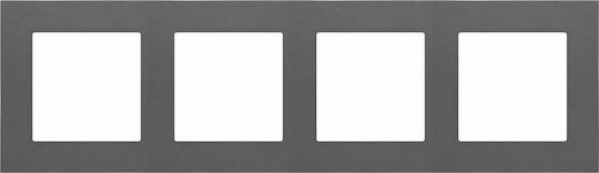 Kontakt-Simon Switch Frame 4 Positions In Grey Color TR4/116