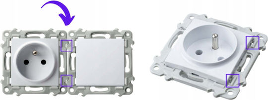 Ospel Abdeckung Wechselrahmen in Weiß Farbe GPK-2Z/P/00
