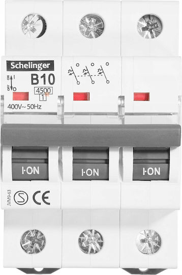 Bemko Automatischer Leistungsschalter 10A Dreipolig AC