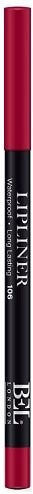 Bel London Hydrogenated Vegetable Oil Waterproof Lip Liner Shade 106 0.78 G