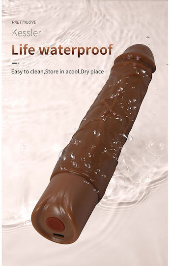 Pretty Love Realistic Vibrator 22cm Brown
