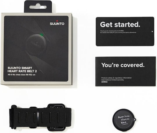 Suunto Умна зона за сърдечен ритъм 2 за бюст в черен цвят
