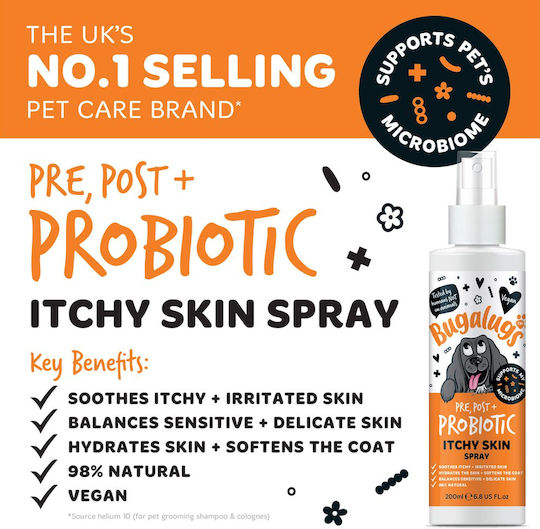 Pre Post & Probiotic Spray Itch Relief Dogs 200ml