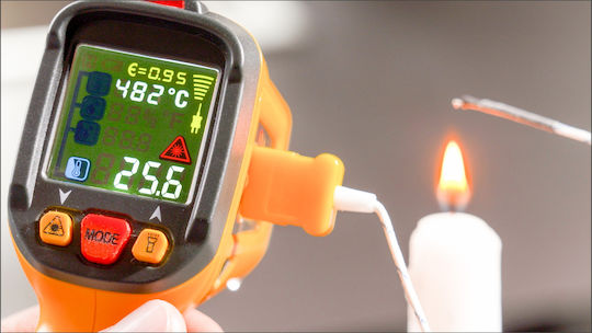 Pancontrol Infrarot- und Laserthermometer Für Temperaturen Bis 50°C Mit Verhältnis von Abstand zum Ziel 12:1