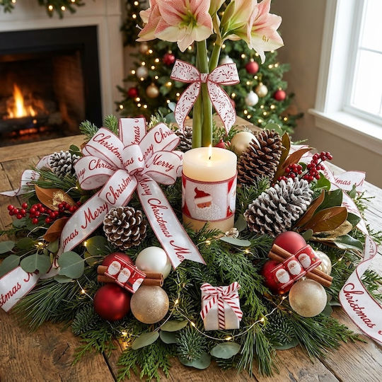 CHeirokamoto Christmas Fabric Ribbon