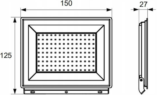 Bemko Στεγανός Προβολέας LED 30W Φυσικό Λευκό 4000K IP65