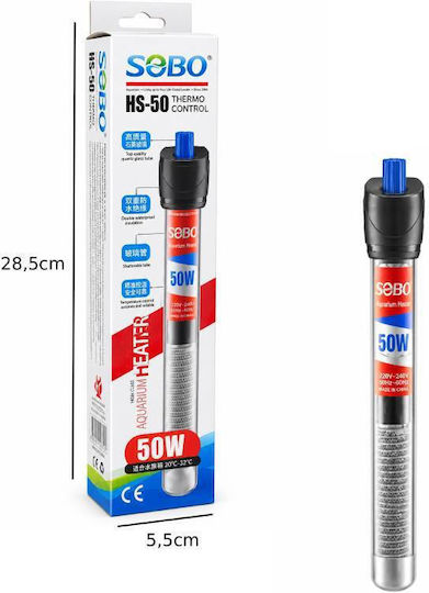 Sobo Aquarium Heater 50w Adjustable Temperature Hs-50 – Adjustable Aquarium Heater Tf246777