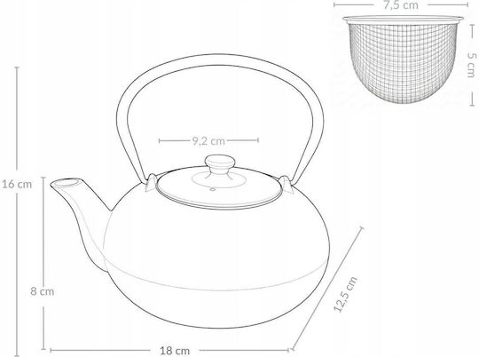 Βραστήρας με Φίλτρο Μαντεμένιος 800ml