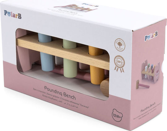 Viga Toys Ударна играчка Polarb от дърво за 12+ месеца
