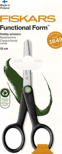 Fiskars Schere 13cm mit Rostfreier Stahl Klinge Schwarz 1 Stück
