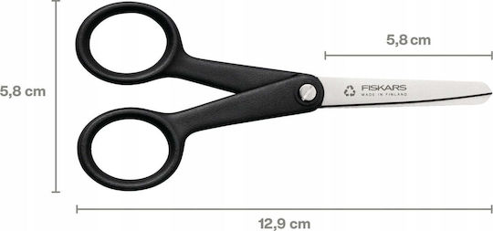 Fiskars Schere 13cm mit Rostfreier Stahl Klinge Schwarz 1 Stück