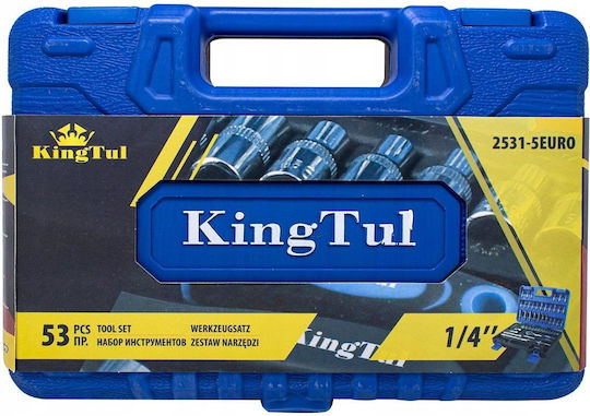 ISMA Fieldmann Ratschen- und Steckschlüssel-Set 1/4" 53 Stück