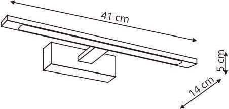 Light Prestige Bathroom Wall Lamp with Integrated LED and Natural White Light