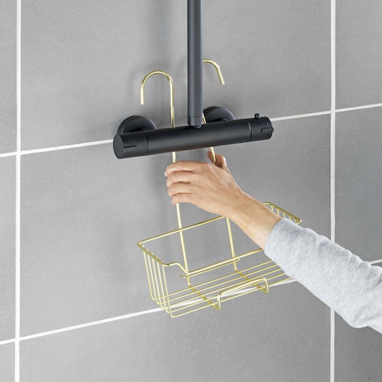 Wenko Milo SP01 13972953 An Der Wand Montiertes Badezimmerregal Metallisch Transparent