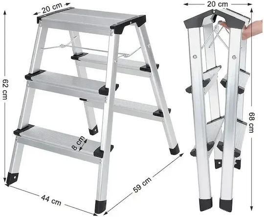 Songmics Aluminum Ladder 62cm