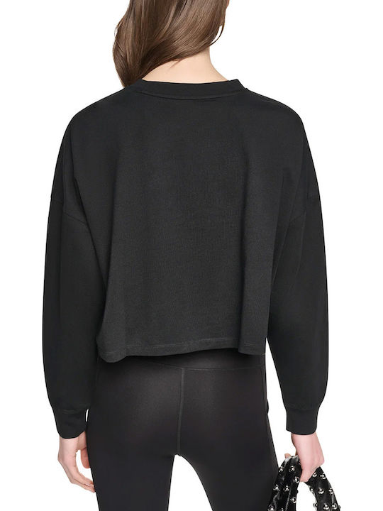 DKNY Dkny Damen Sweatshirt Schwarz/Silber