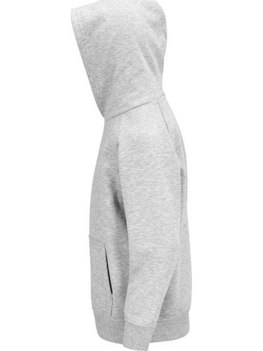 Damen Sweatshirt mit Kapuze Grau Melange