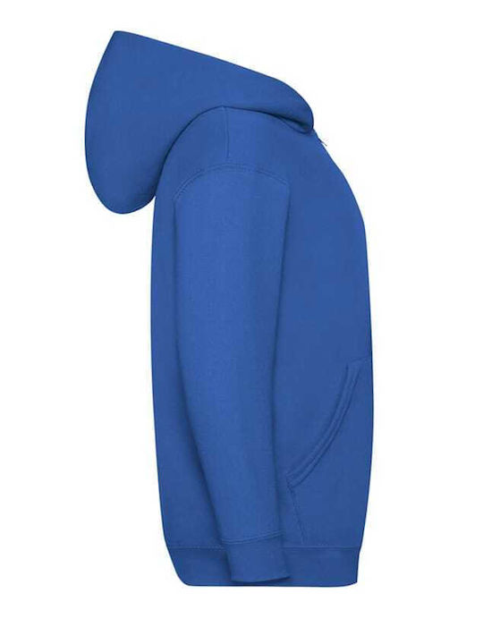 Women's Sweatshirt Cardigan Hooded Blue Roua