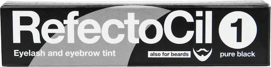 Refectocil Eyelash Eyebrow Tint Henna Eyebrows Eyelashes 1 Pure Black 15ml