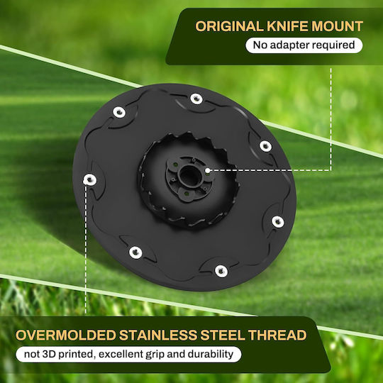 Disc De Tăiere Pentru Motocoasă Compatibil Mammotion Yuka Mini 7 Lame Din Titan Din Nailon Pa6 Întărit Cu Fibră De Sticlă Inserții Din Oțel Inoxidabil Include 7 Șuruburi Șaibe Robot De Tuns Iarbă Yuka Mini 500 600 700 800
