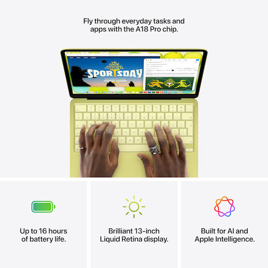 Apple MacBook Neo 13" IPS Retina Display (A18 Pro-6‑Core/8GB/512GB SSD/5‑Core GPU) Сребрист (UK Keyboard)