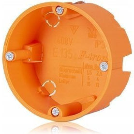 Simet Simet Anschlussdosen Verzweigung für Gipskarton IP30 in Orange Farbe 25Stücke