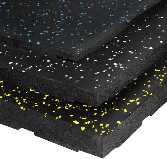 HMS Gym Equipment Flooring Double Sided Blue/Black 100x100cm 1pc